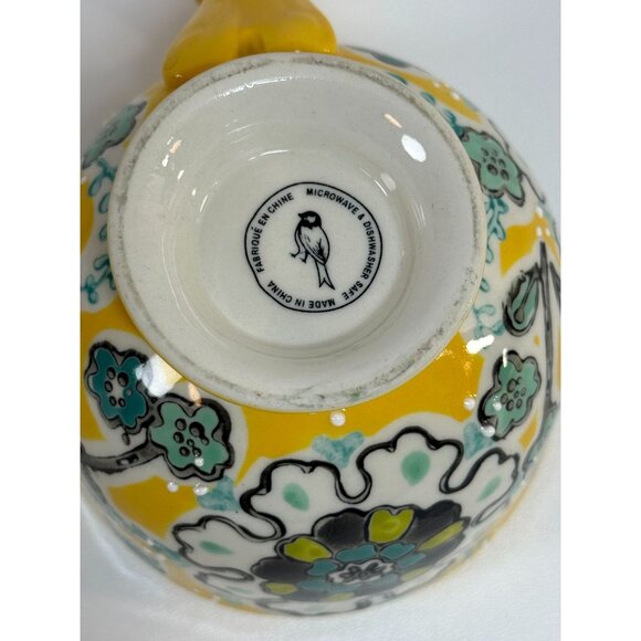 Set Of 2 Anthropologie Elka Ayala Hand-Painted Ceramic Mugs/Cups Twisted Handles - Picture 14 of 14